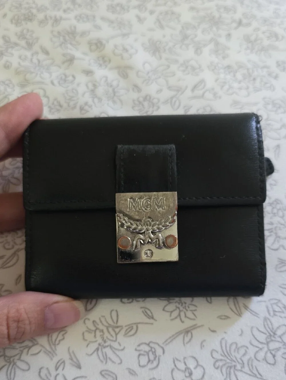 MCM Tracy Trifold Mini Leather Wallet